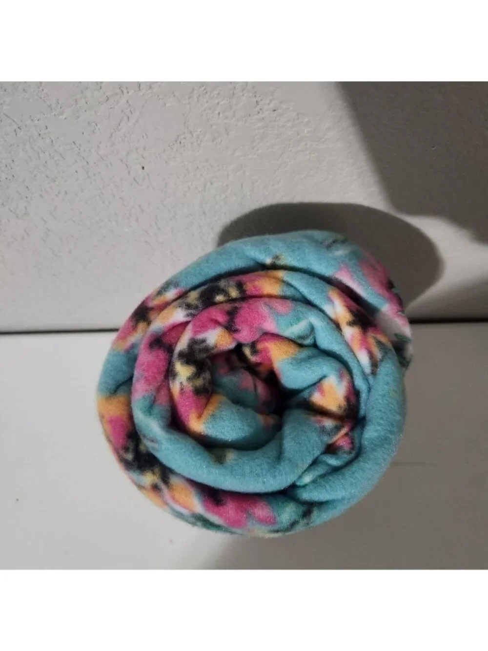 Mainstays Floral Fleece Throw Blanket 50" X 60" Lightweight Cozy Soft Turquoise - Picture 2 of 4